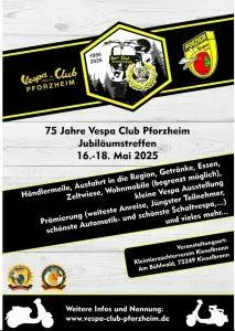 Plakat Ankündigung 75 Jahre VC Pforzheim Mai 2025
