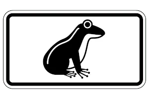 Schild Vorsicht Krötenwanderung