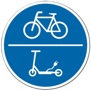 Verkehrsschild VZ 240 Gemeinsamer Elektrokleinstfahzeuge- und Radweg